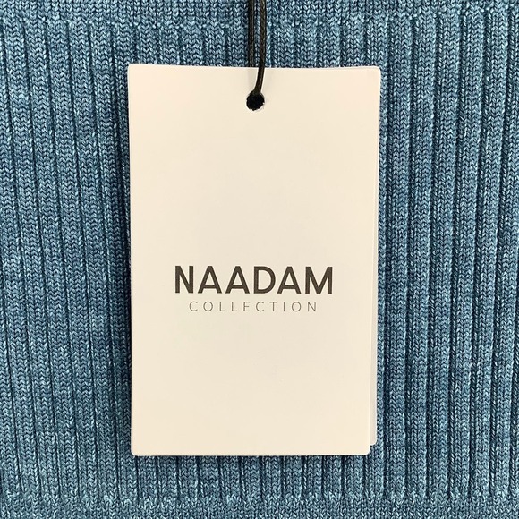 NEW! NAADAM Size Small Merino Silk Slip Lightweight Dress Blue $275 msrp J6-10 - Picture 10 of 12